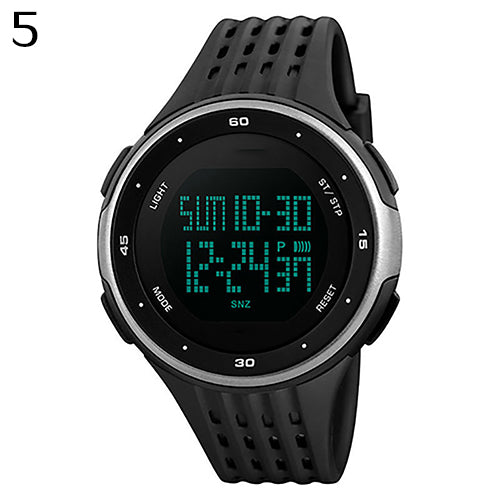 Men's Sports Casual Waterproof Stopwatch Week Date Display Digital Wrist Watch