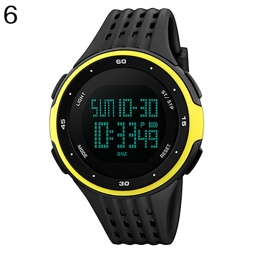 Men's Sports Casual Waterproof Stopwatch Week Date Display Digital Wrist Watch