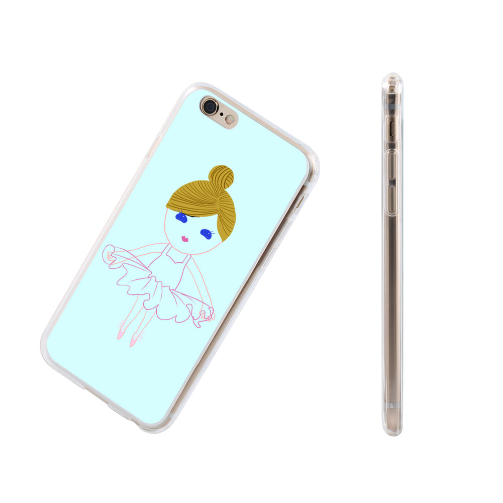 Cartoon Ballet Girl Phone Case Cover for iPhone 8 8 Plus Samsung Galaxy S8 Plus