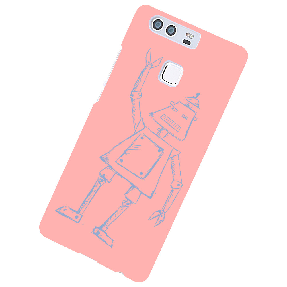 Stick Figure Robot Print Case Cover for iPhone 8 Samsung Galaxy S7 Huawei Xiaomi