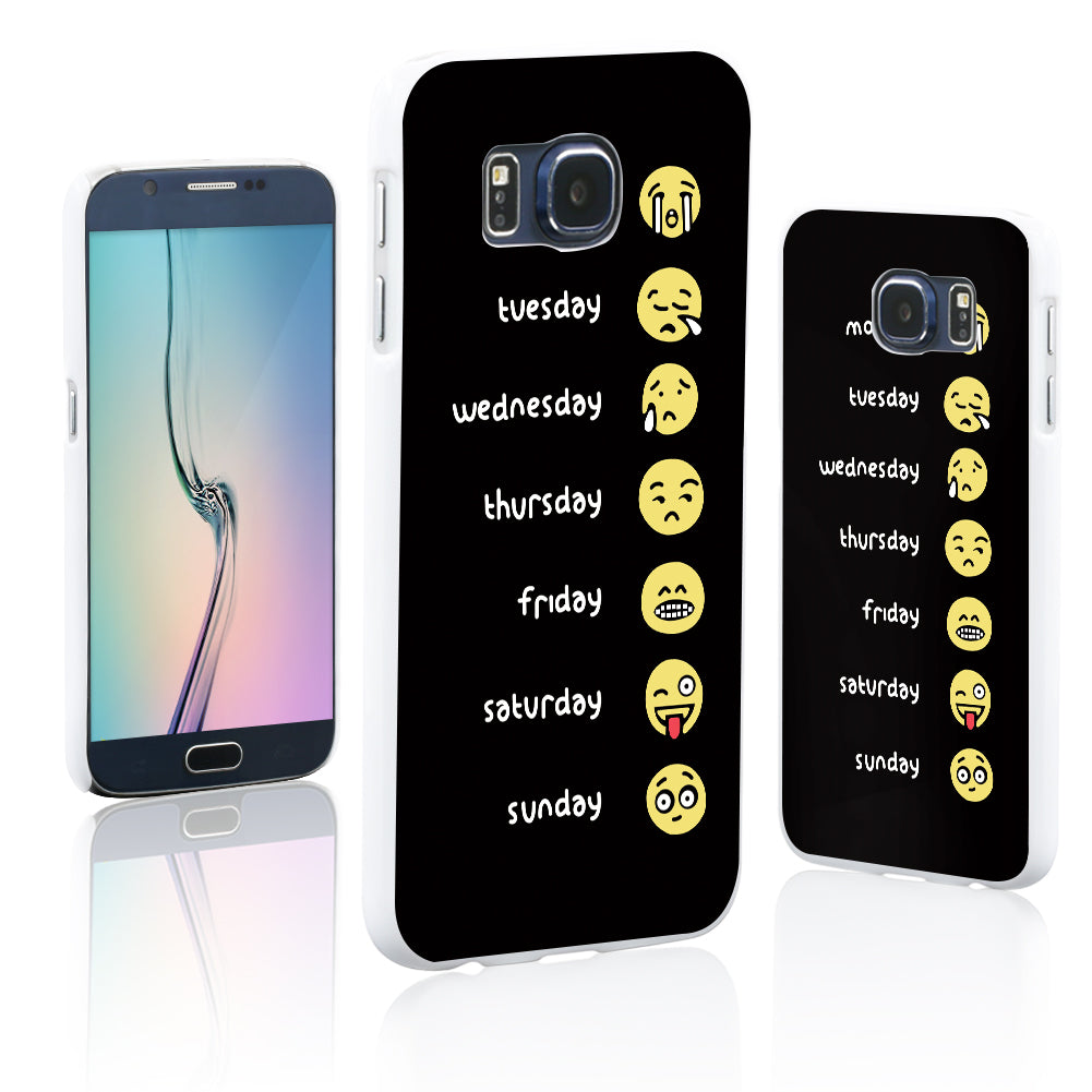 Week's Emoji Print Case Cover for iPhone 8 Samsung Galaxy S8 Huawei P9 Plus