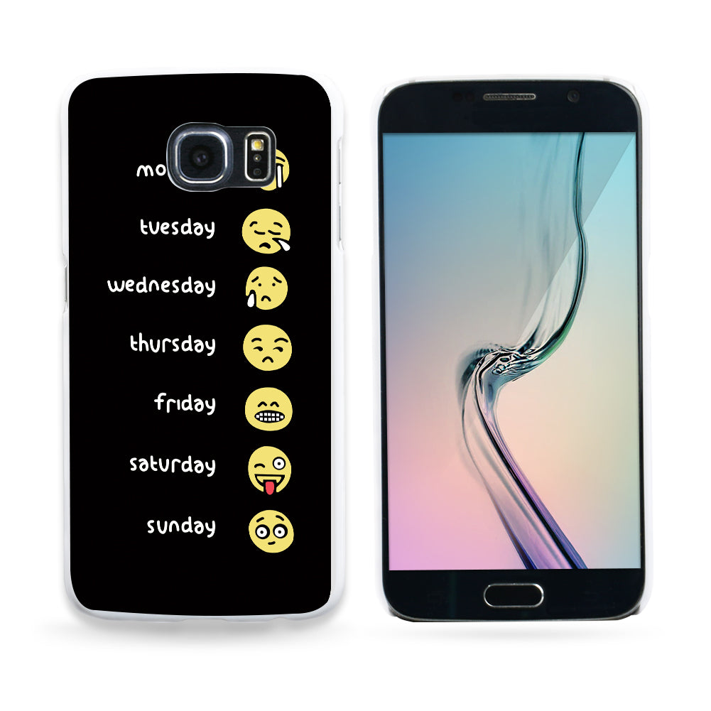 Week's Emoji Print Case Cover for iPhone 8 Samsung Galaxy S8 Huawei P9 Plus