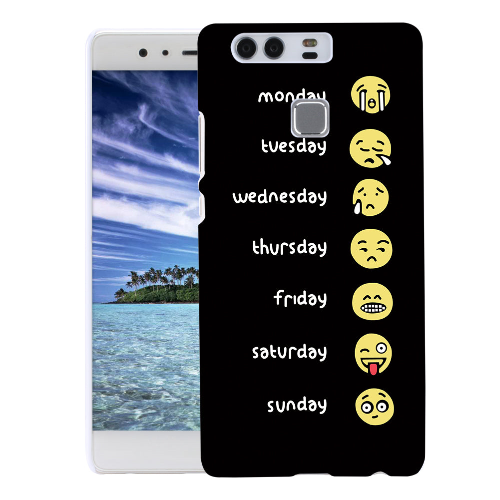 Week's Emoji Print Case Cover for iPhone 8 Samsung Galaxy S8 Huawei P9 Plus