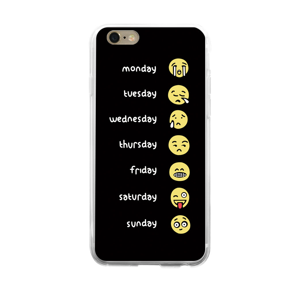 Week's Emoji Print Case Cover for iPhone 8 Samsung Galaxy S8 Huawei P9 Plus
