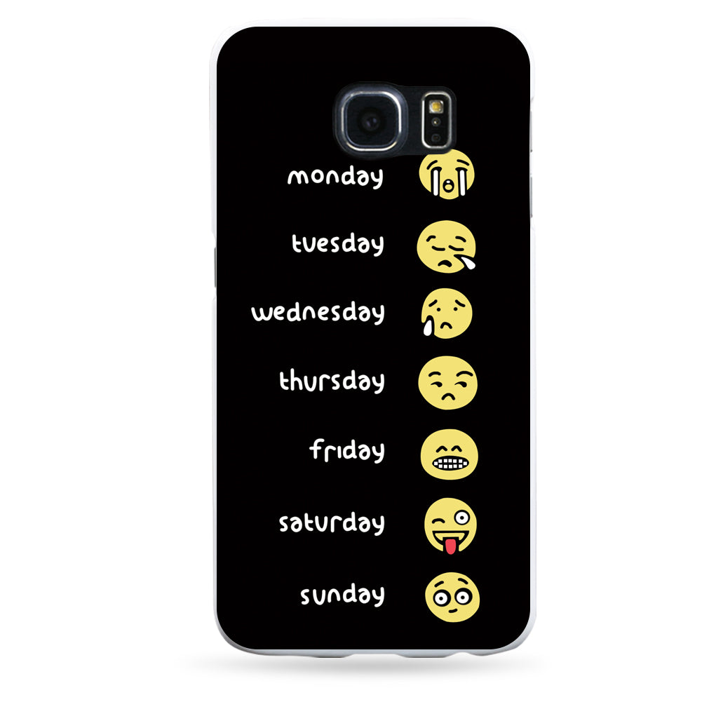 Week's Emoji Print Case Cover for iPhone 8 Samsung Galaxy S8 Huawei P9 Plus