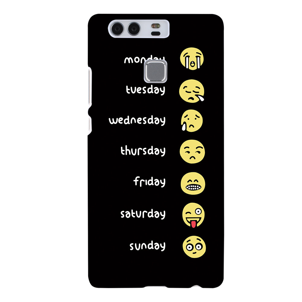 Week's Emoji Print Case Cover for iPhone 8 Samsung Galaxy S8 Huawei P9 Plus