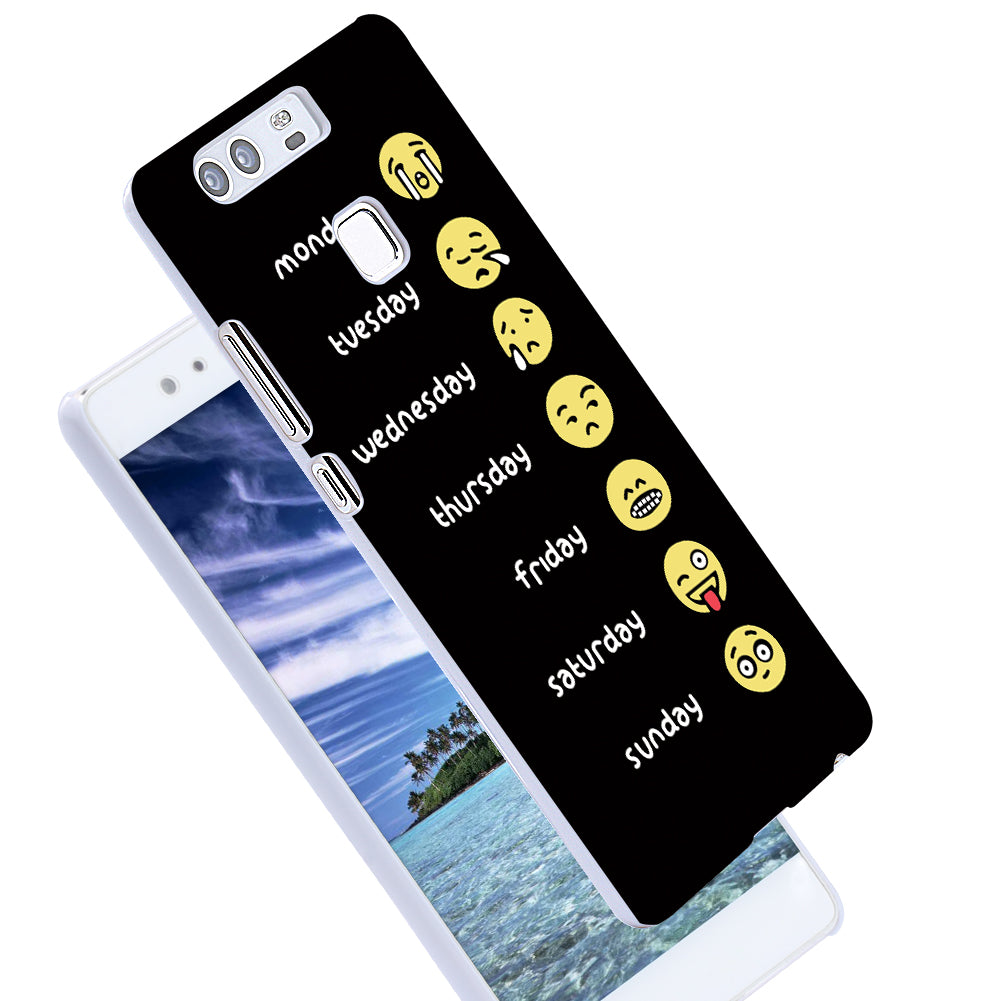 Week's Emoji Print Case Cover for iPhone 8 Samsung Galaxy S8 Huawei P9 Plus