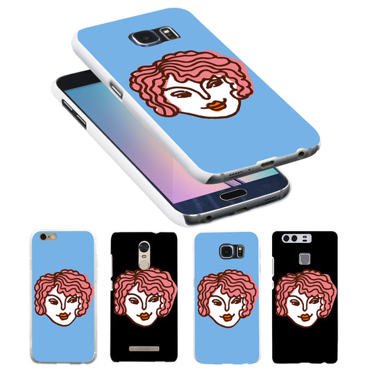 Cartoon Lady Pattern Phone Case Cover for Huawei Samsung Galaxy iPhone 8 8 Plus