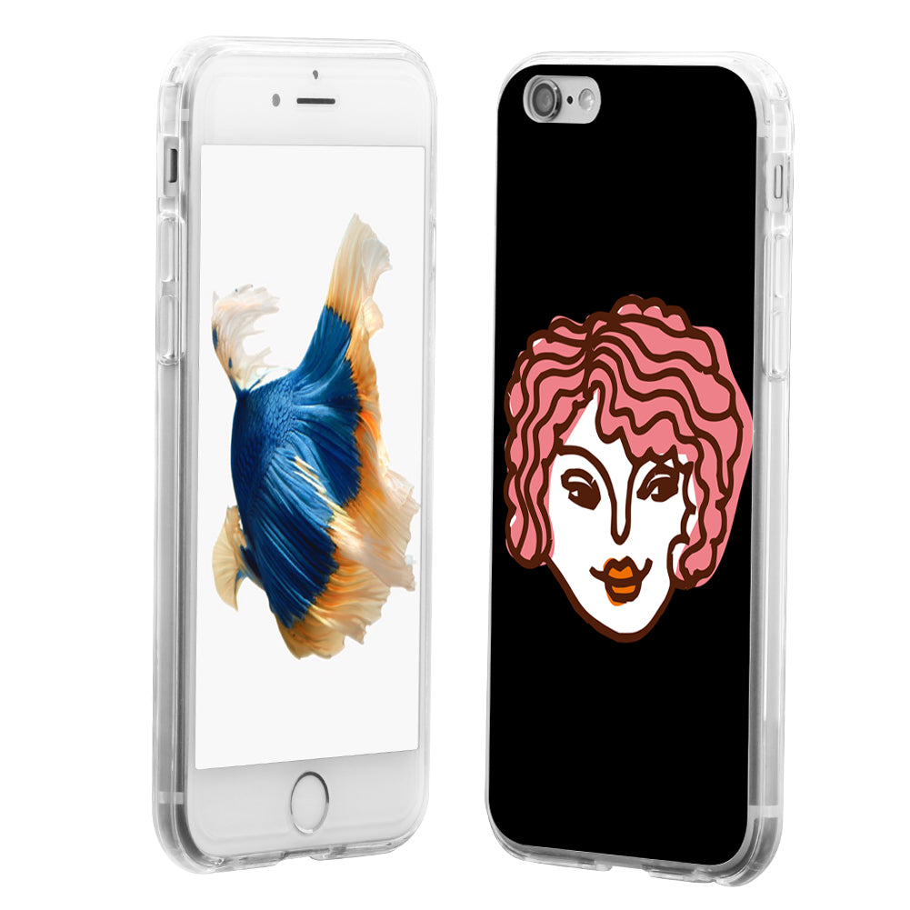 Cartoon Lady Pattern Phone Case Cover for Huawei Samsung Galaxy iPhone 8 8 Plus