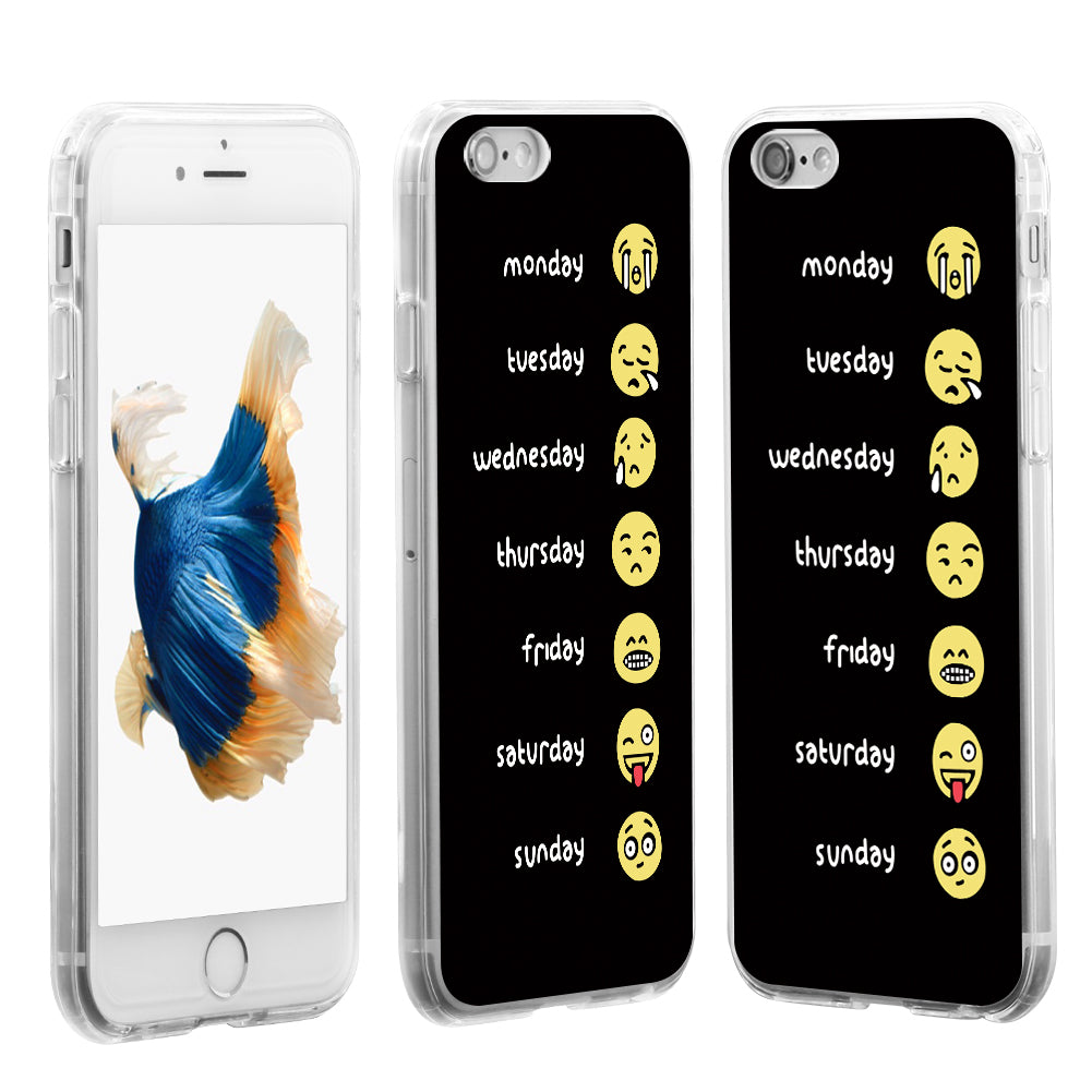 Week's Emoji Print Case Cover for iPhone 8 Samsung Galaxy S8 Huawei P9 Plus