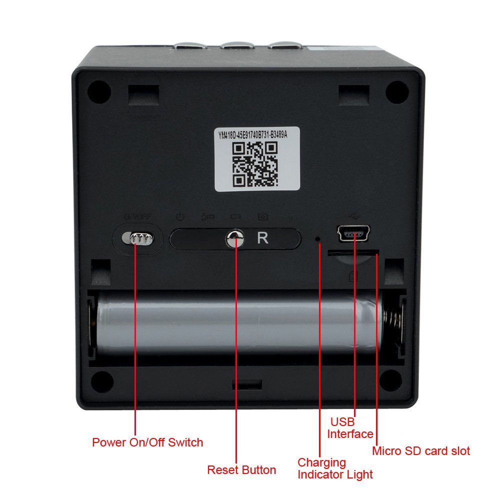 T18 HD 1080P electronic clock 140 degrees WIFI IP infrared night vision mini camera DVR CAM support iOS Android remote con