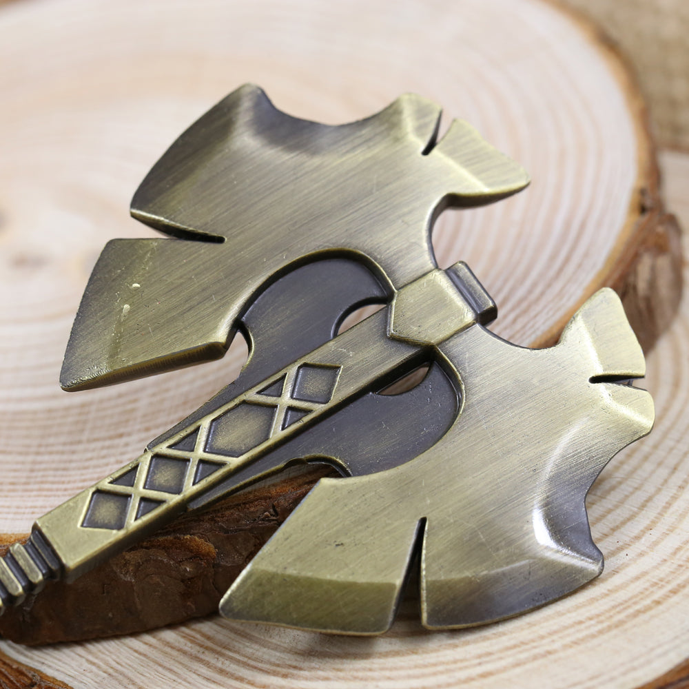 Moontreya Jewelry Game Dota 2 Keychain  Bronze Axe 2 Models Metal Alloy Dota Car Key Chain Ring Holder Accessory Men Women Gift