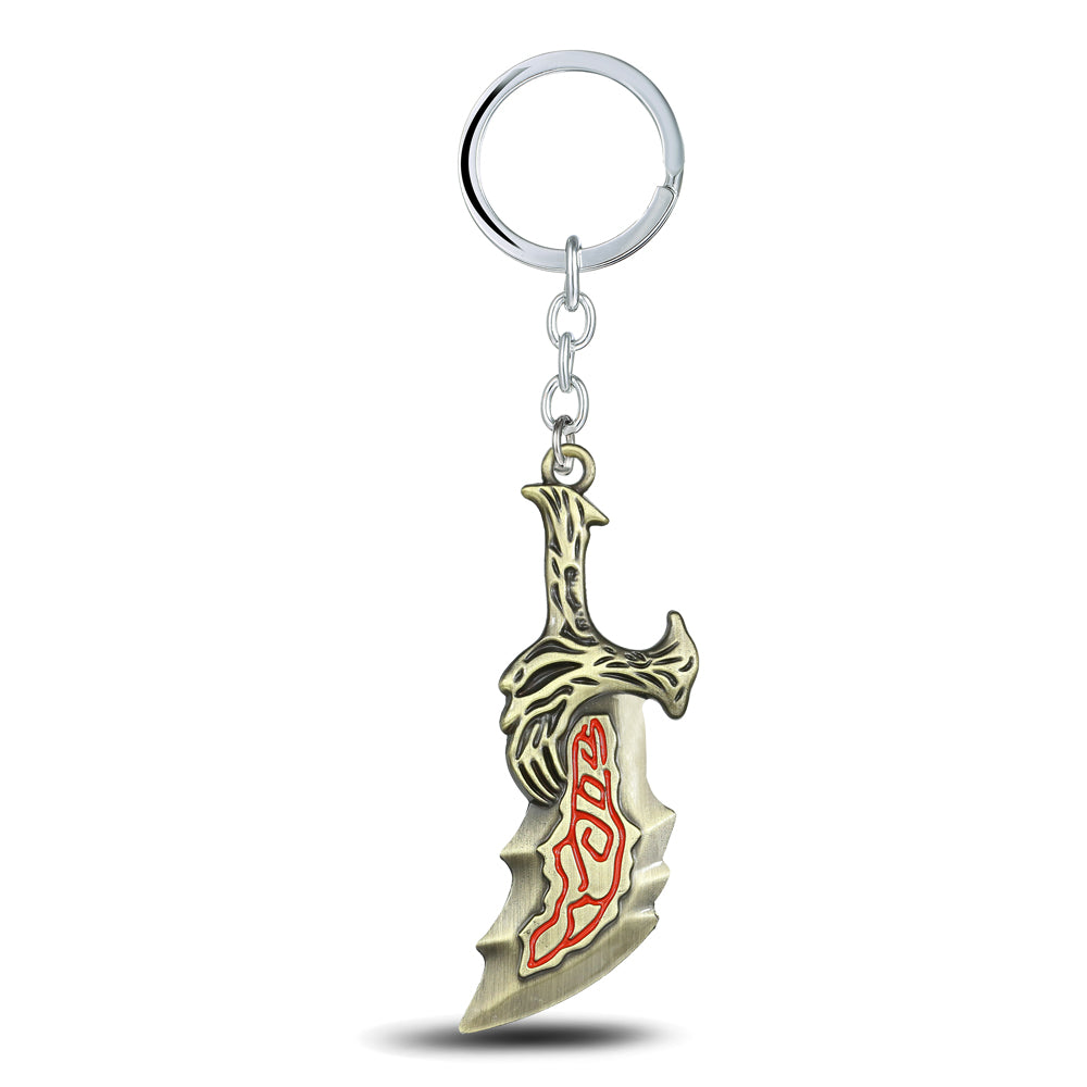 Moontreya Jewelry Game Dota 2 Keychain  Bronze Axe 2 Models Metal Alloy Dota Car Key Chain Ring Holder Accessory Men Women Gift