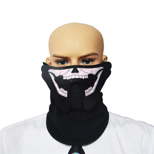 EL wire mask Light up Neon LED Mask for Halloween scary party Coplay Masks by 3V Steady on Driver sound controlled XLL06