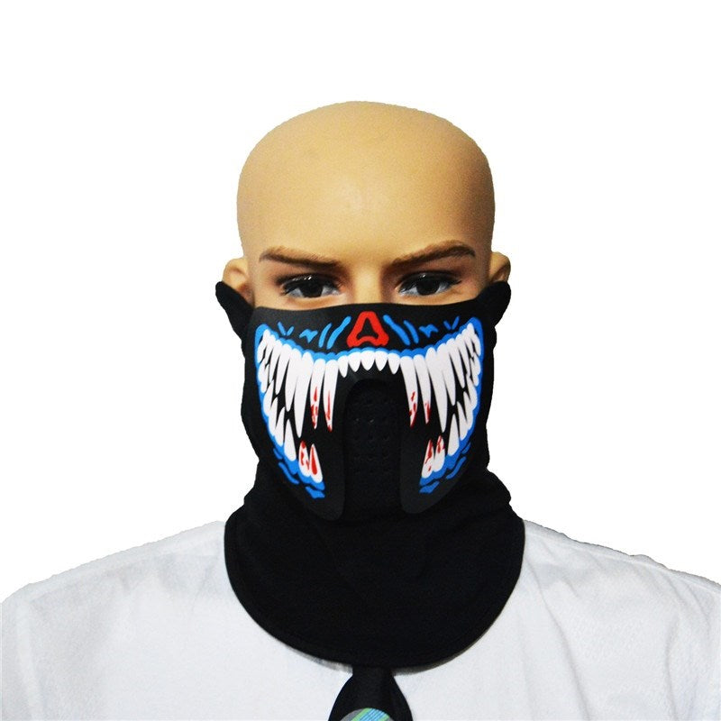 EL wire mask Light up Neon LED Mask for Halloween party Coplay Masks by 3V Steady on Driver sound controlled blue tooth XLL09