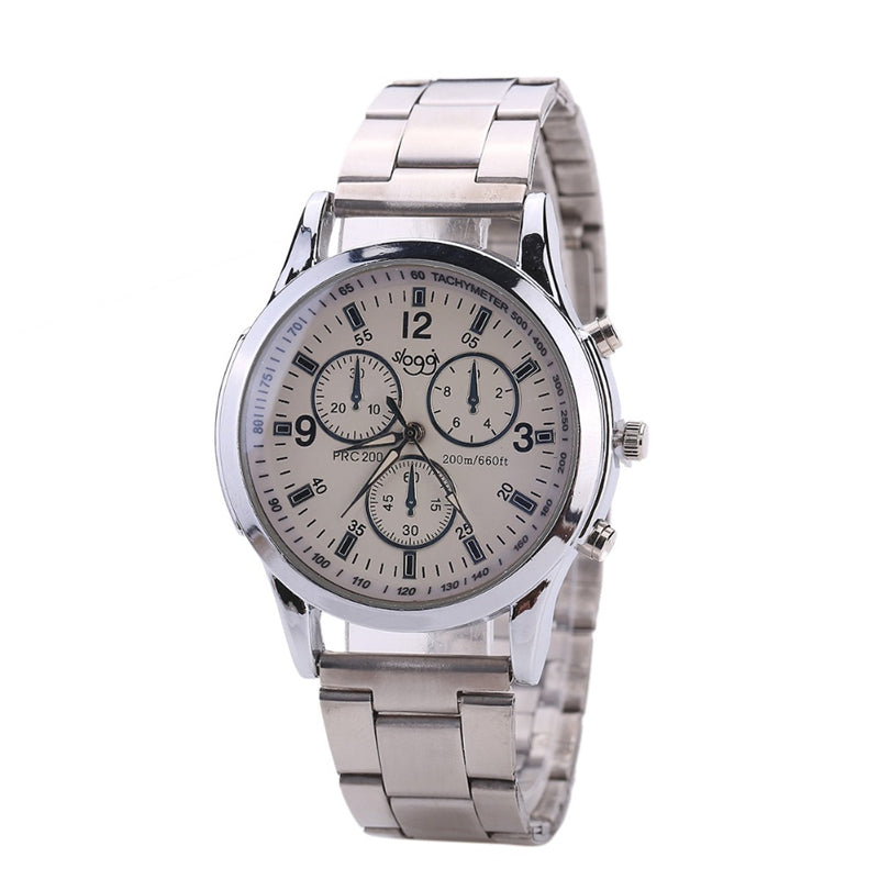 hot selling luxury stainless steel watch women men wristwatches fashion three eyes quartz watch men business Watch