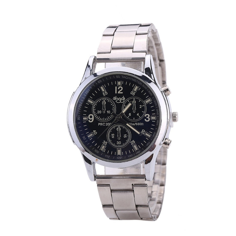 hot selling luxury stainless steel watch women men wristwatches fashion three eyes quartz watch men business Watch