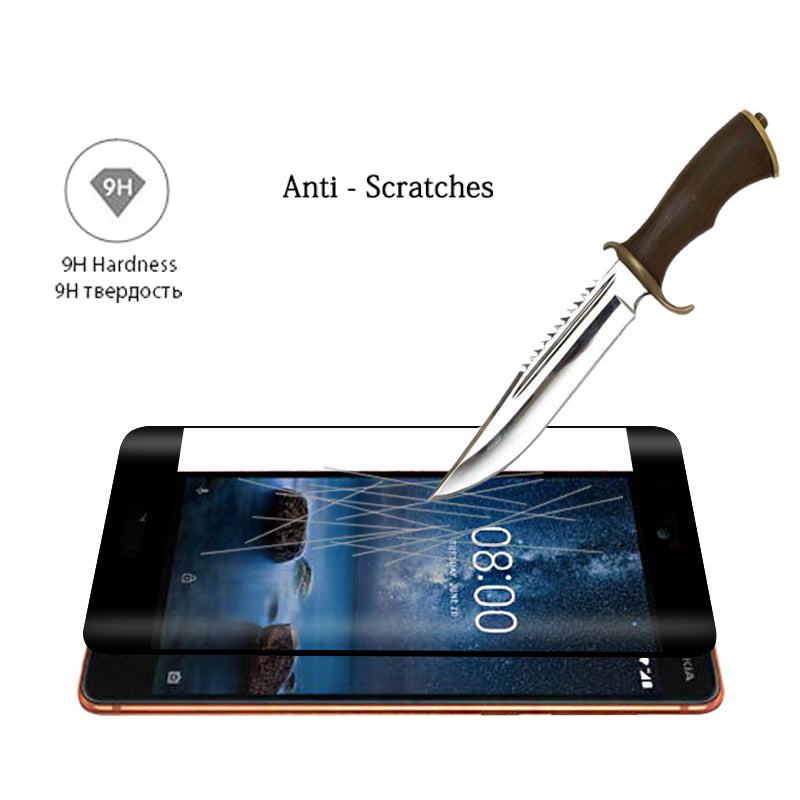 NWT Anti scratch 3D Curved Edge screen protective film For Nokia Lumia 8 5.3" Tempered Glass full Covered screen Protector films
