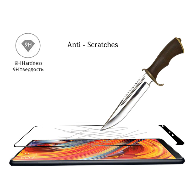 Genuine New style 3D Curved glass film for Xiaomi MIX 2 full Coverage Tempered Glass 3D full Curved edge Screen Protector films