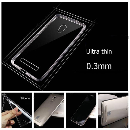 Ultra-thin 0.3mm clear tpu soft cover for Asus zenfone 5 cell phone silicone protective case of crystal  Transparent +1pcs film