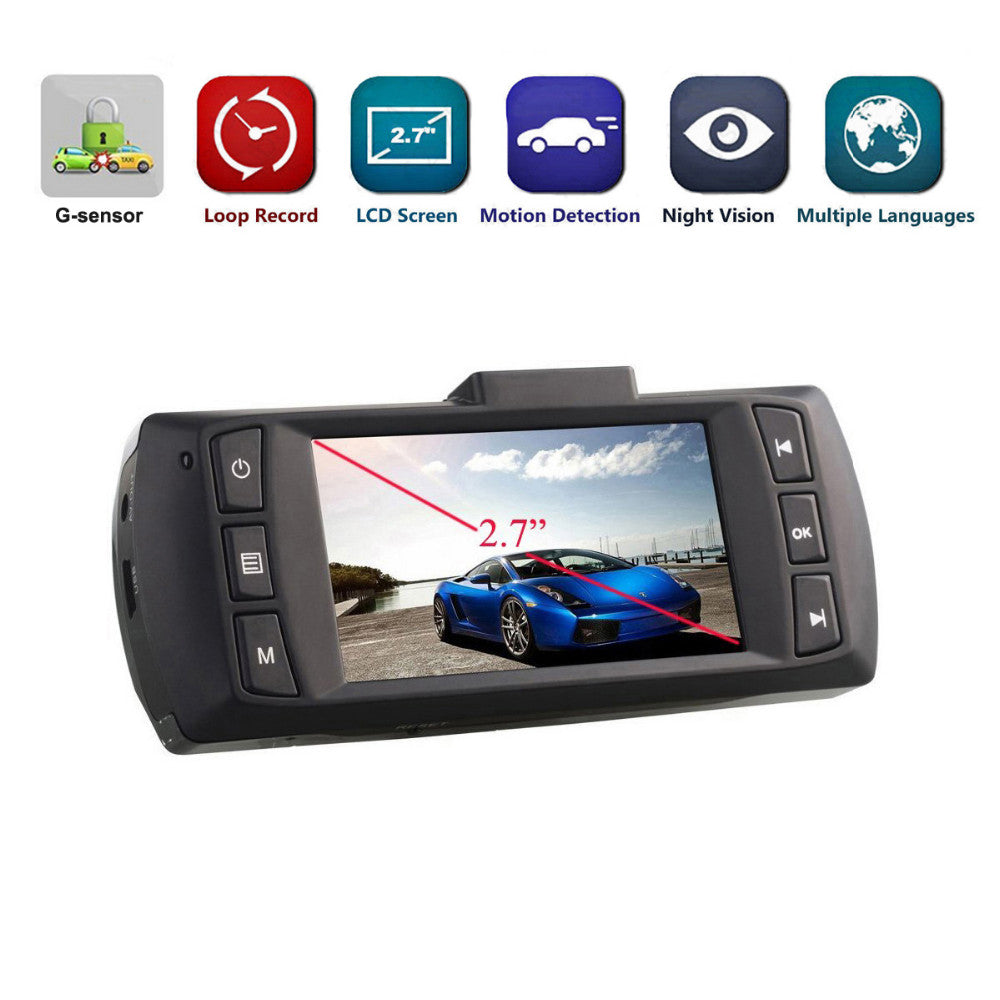 E27 Car DVR Novatek 96650 AT550 FHD 1080P 2.7" LCD Car Camera Dashcam Video Recorder Night Vision Registrator Car Covers D