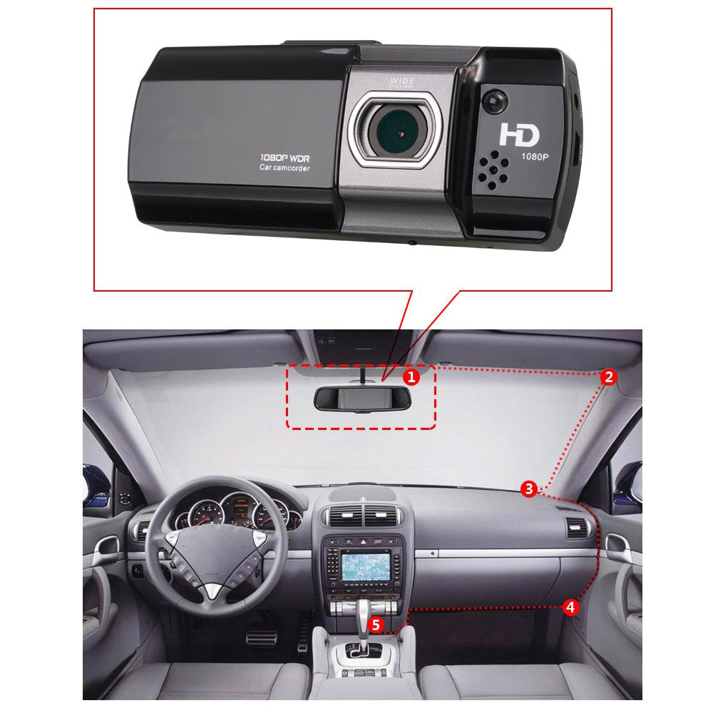 E27 Car DVR Novatek 96650 AT550 FHD 1080P 2.7" LCD Car Camera Dashcam Video Recorder Night Vision Registrator Car Covers D