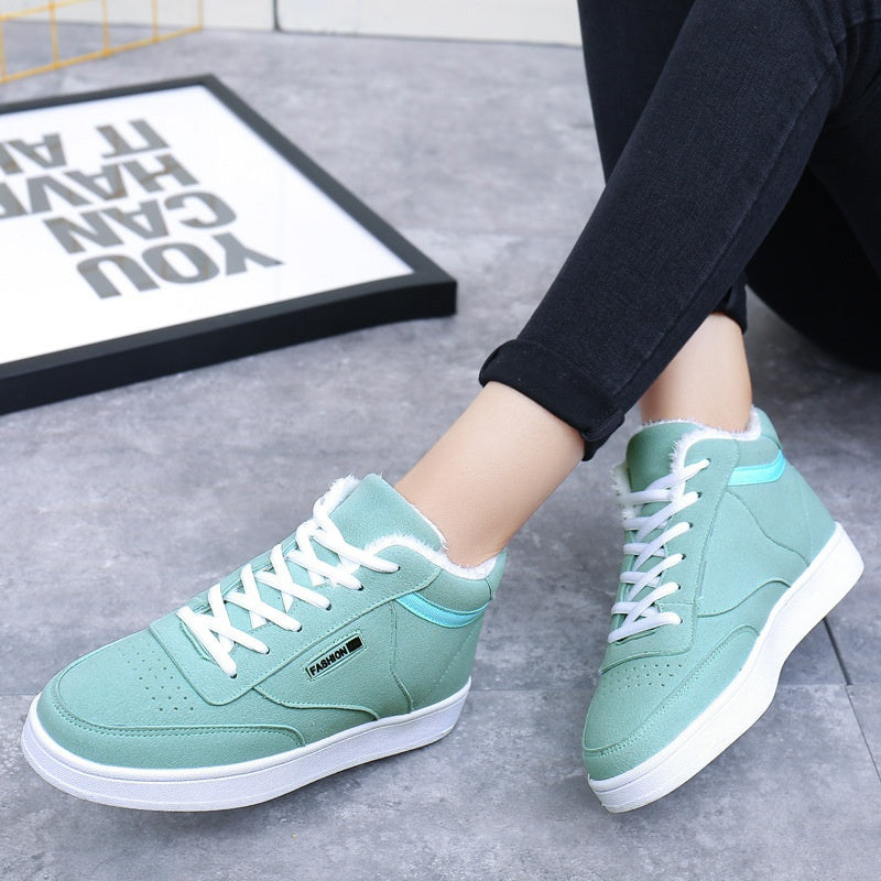 Women Shoes Snow Warm Winter Sneakers Lace Up Height Increase Ladies Winter Shoes