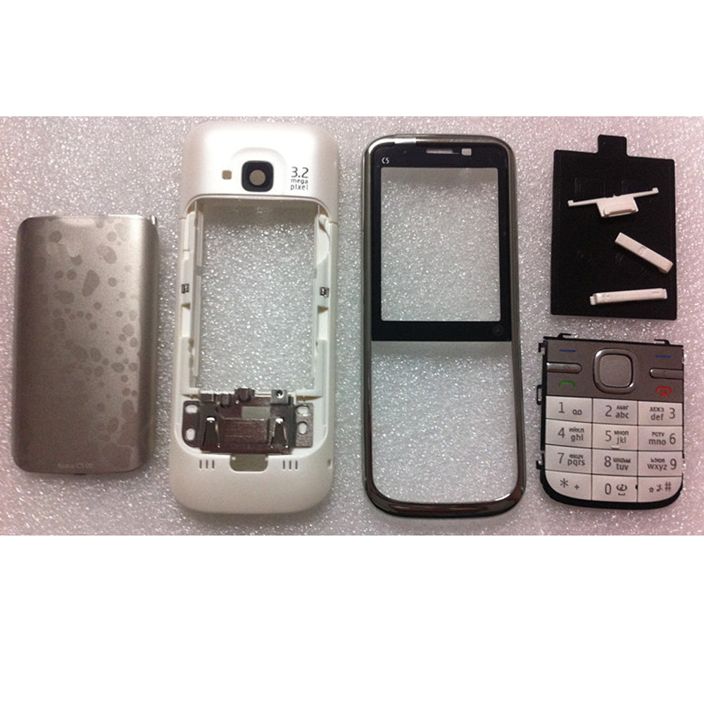 Housing For Nokia C5 C5-00 High Quality New Full Complete Mobile Phone Housing Cover Case + English/Russian Keypad