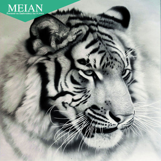 Meian,Full,Diamond Embroidery,Animal,Tiger,5D,Diamond Painting,Cross Stitch,3D,Diamond Mosaic,Needlework,Crafts,Christmas,Gift