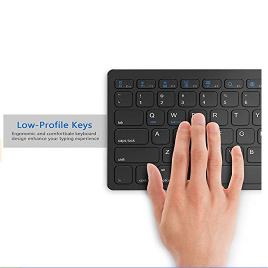 BK3001 Ultra-slim Wireless Keyboard Bluetooth 3.0 for Apple iPad/iPhone Series/Mac Book/Samsung Phones/PC
