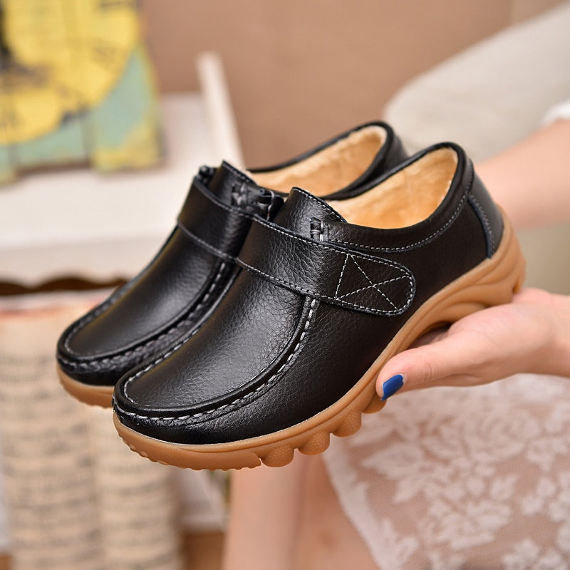 Women's Shoes Genuine Leather Casual Woman Loafers Female Flats Solid Low Heel Lady Shoe Soft Footwear