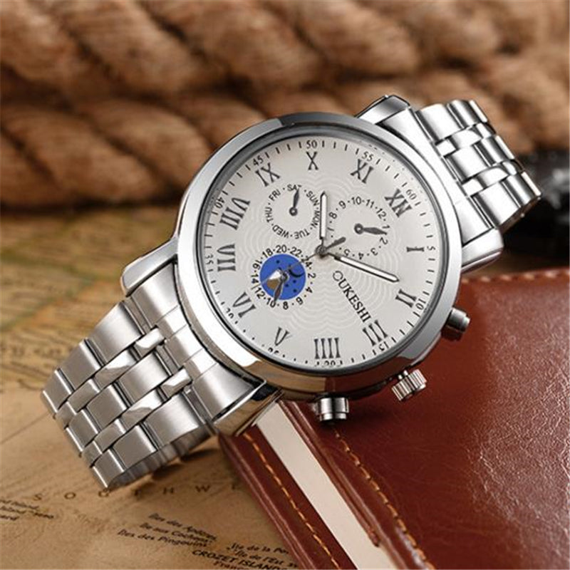 Water Proof Men Luxury Brand Casual Stainless Steel Sport Watches WristWatches For Men Military Quartz Watch