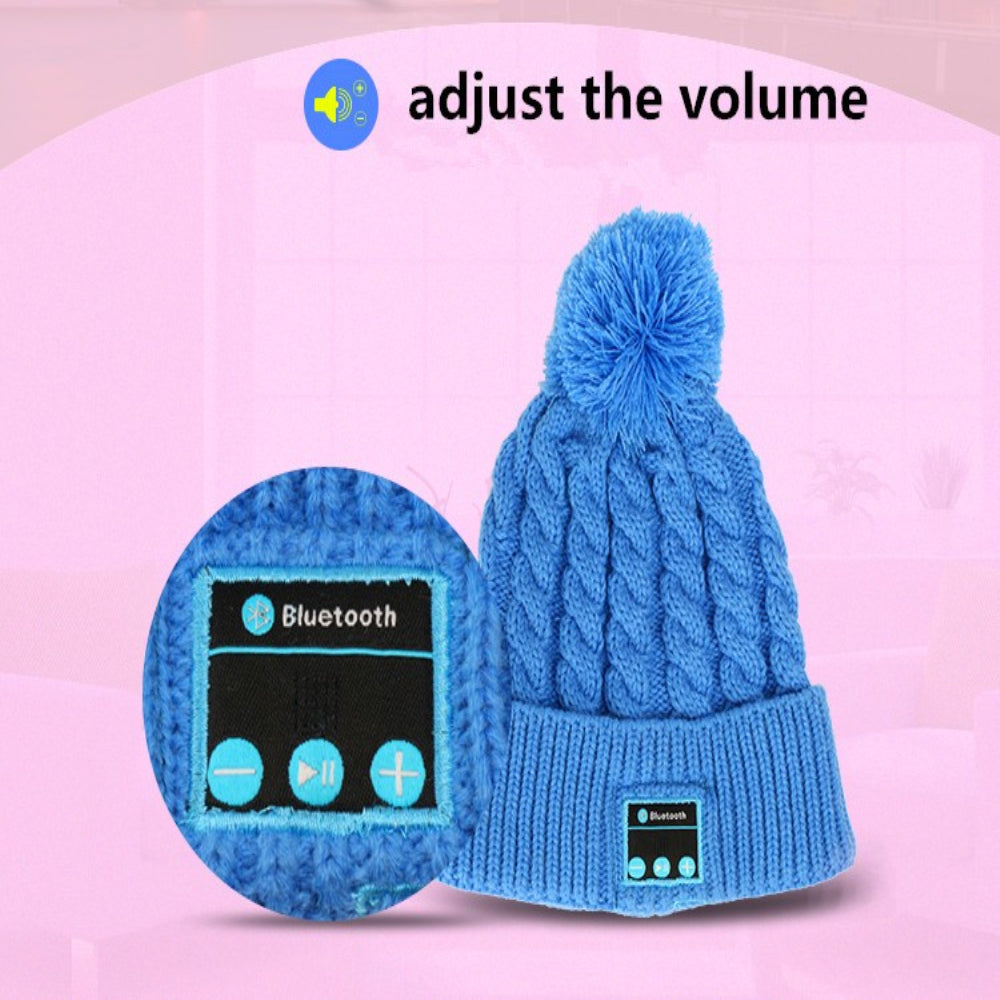 Deest New Arrival Bluetooth beanie Hat Cap Knitted Winter Magic Hands-free Music mp3 Hat for woman Men Smartphone Holiday gift.