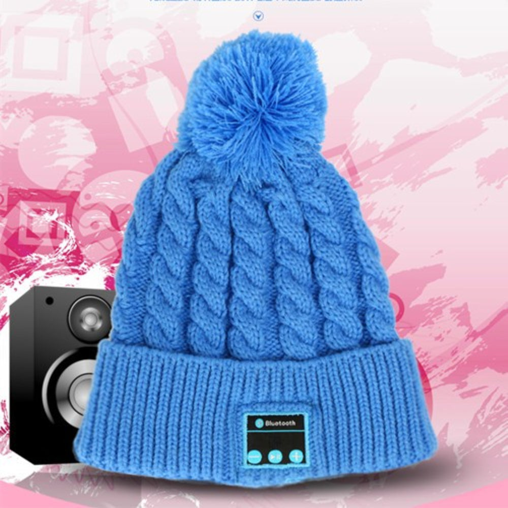Deest New Arrival Bluetooth beanie Hat Cap Knitted Winter Magic Hands-free Music mp3 Hat for woman Men Smartphone Holiday gift.