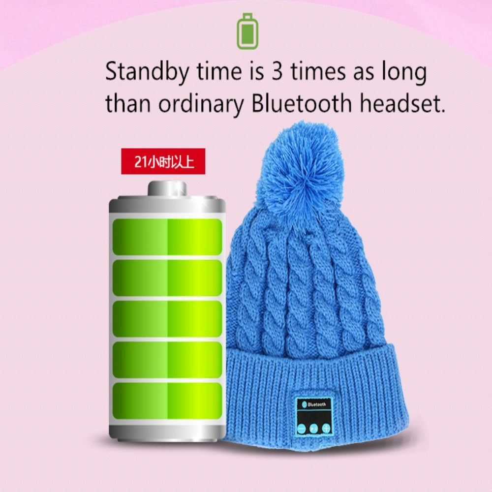 Deest New Arrival Bluetooth beanie Hat Cap Knitted Winter Magic Hands-free Music mp3 Hat for woman Men Smartphone Holiday gift.