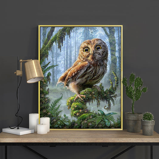 Meian Cross Stitch Embroidery Kits 14CT Owl Animal Tree Cotton Thread Painting DIY Needlework DMC New Year Home Decor VS-0035