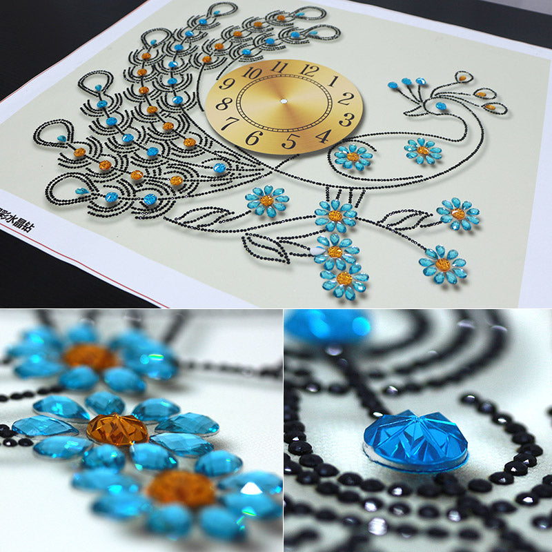 Meian,Special Shaped,Diamond Embroidery,Animal,Peacock,Clock,5D,DIY Diamond Painting,Cross Stitch,3D,Diamond Mosaic,Decor,Crafts
