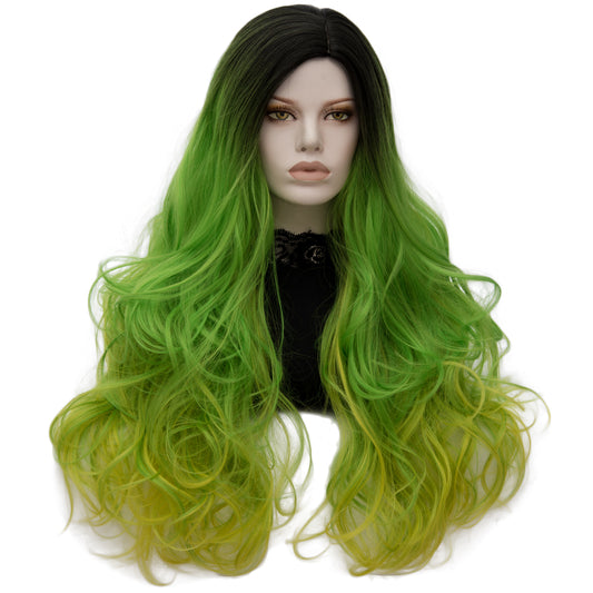 Women’s Heat Resistant Long Curly Hair Wig with Wig Cap