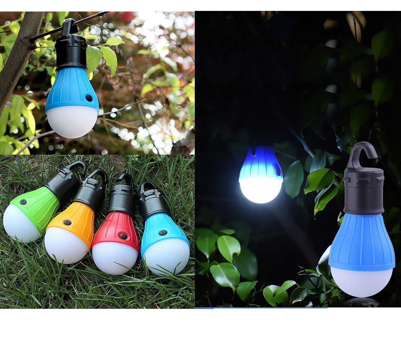 LED Camping Hanging Light Bulb Tent Fishing Lantern Outdoor Emergency Lamp