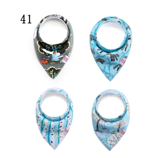 20 styles 4pcs/lot bibs burp cloth print Arrow wave triangle baby bibs cotton bandana accessories