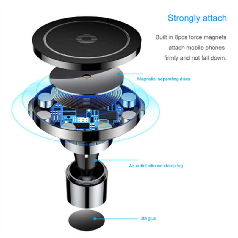 Baseus Magnetic Car holder Wireless Charger For iPhone X 8 Samsung Note 8 S8 Fast Qi Wireless Charging Magnetic Car Phone Holder