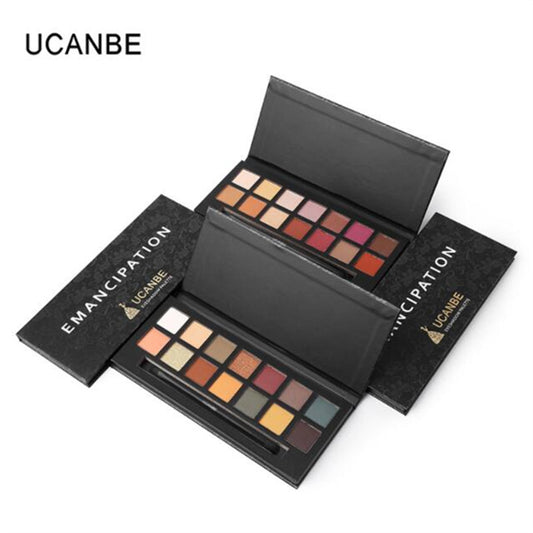 UCANBE 14Color Matte Matallic Eyeshadow Palette Glitter Eye Shadow Nude Mineral Light Shades Smoky Makeup Set Beauty Cosmetic Z3