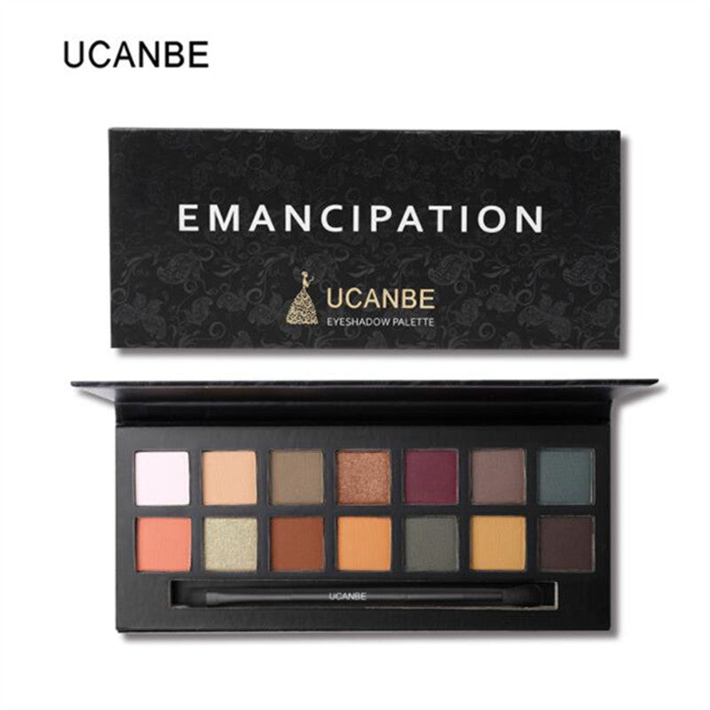UCANBE 14Color Matte Matallic Eyeshadow Palette Glitter Eye Shadow Nude Mineral Light Shades Smoky Makeup Set Beauty Cosmetic Z3