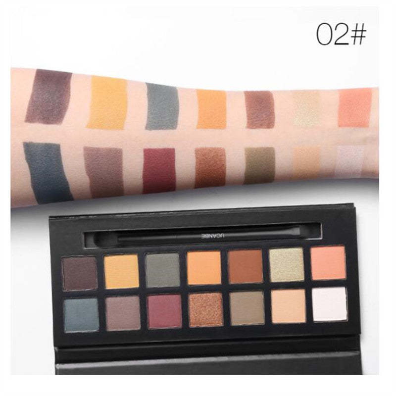UCANBE 14Color Matte Matallic Eyeshadow Palette Glitter Eye Shadow Nude Mineral Light Shades Smoky Makeup Set Beauty Cosmetic Z3