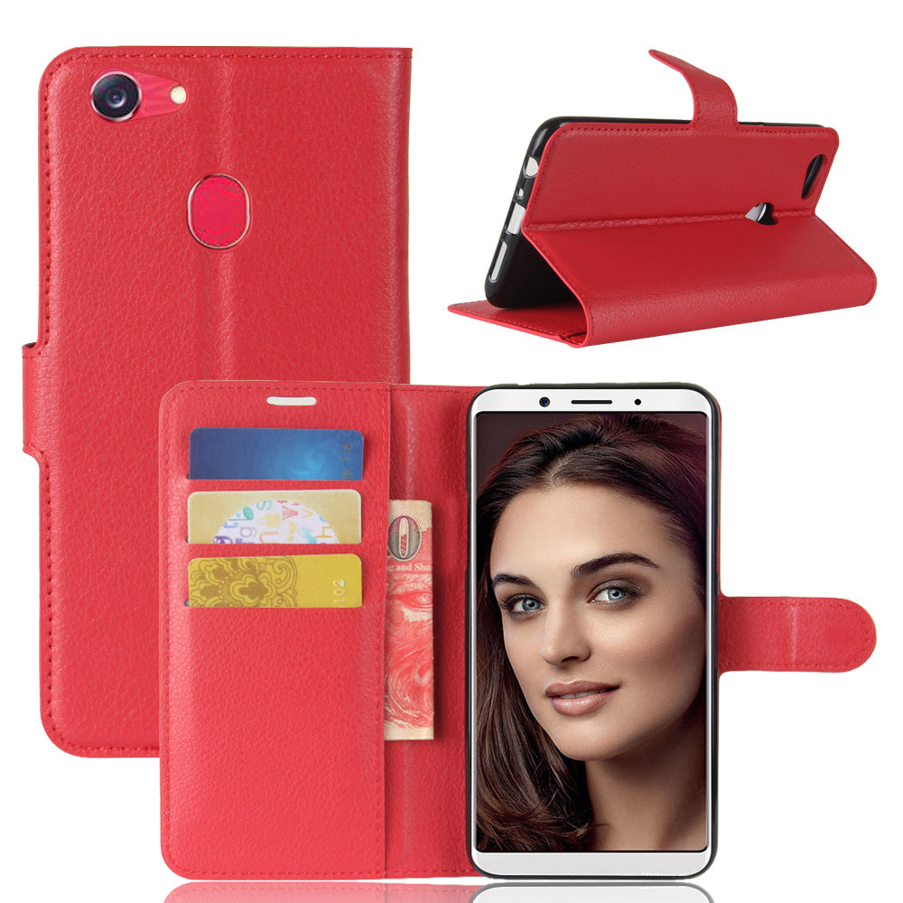 OPPO F5 Case PU Leather Flip Magnetic Wallet Cover