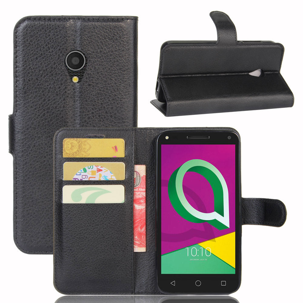Alcatel U5 3G 4047D Case PU Leather Flip Magnetic Wallet Cover