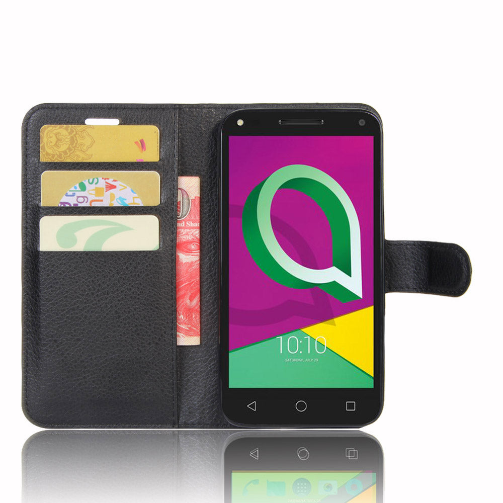 Alcatel U5 3G 4047D Case PU Leather Flip Magnetic Wallet Cover