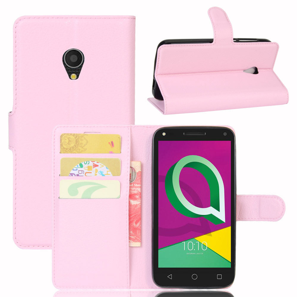 Alcatel U5 3G 4047D Case PU Leather Flip Magnetic Wallet Cover