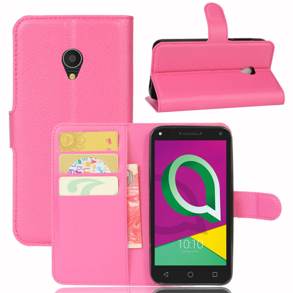 Alcatel U5 3G 4047D Case PU Leather Flip Magnetic Wallet Cover