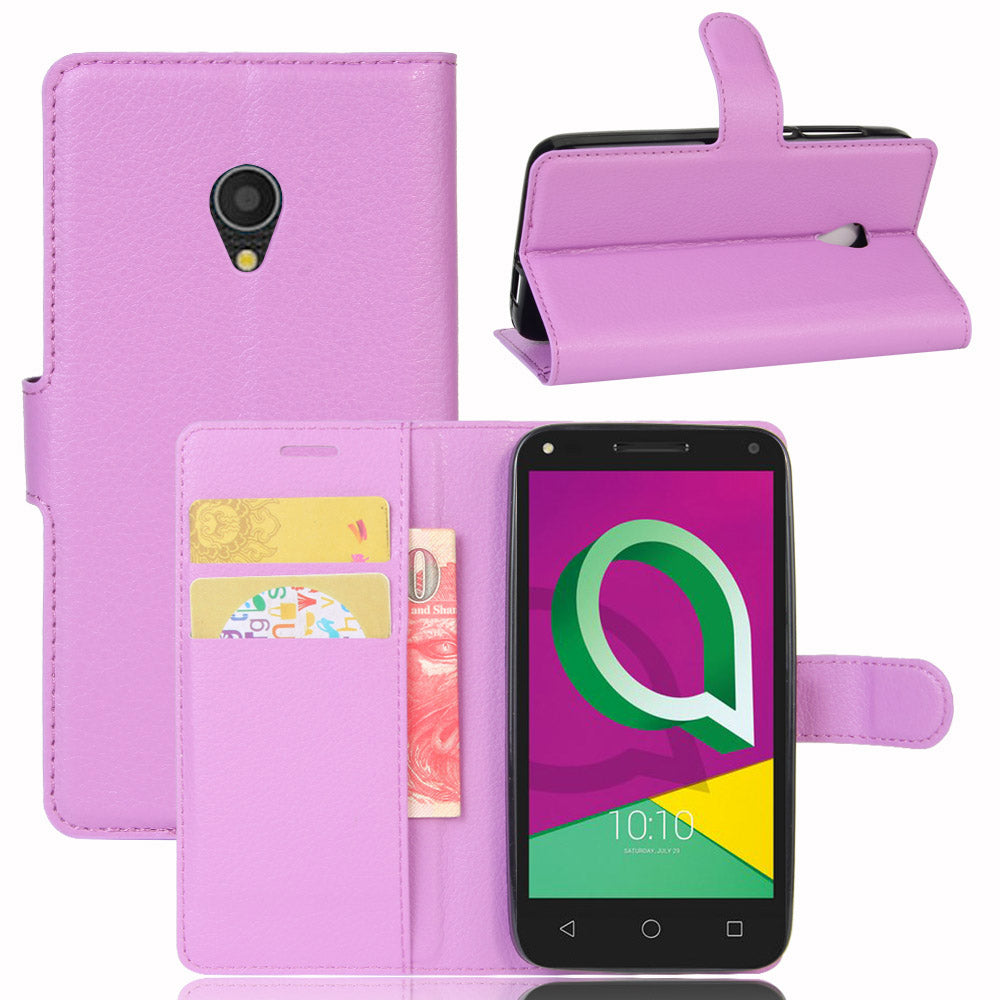 Alcatel U5 3G 4047D Case PU Leather Flip Magnetic Wallet Cover